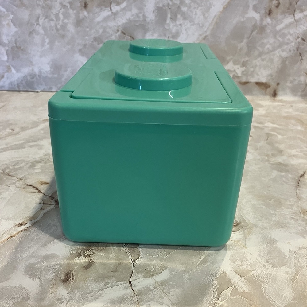 Vintage Chubs Stackables Teal Baby Diaper Wipes Container L&F Products 1990s